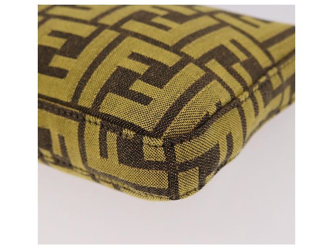 FENDI Zucca Canvas FRAGMENT Pouch Accessori Marrone Argento 8BS073 Auth 191705SAM - vista 13