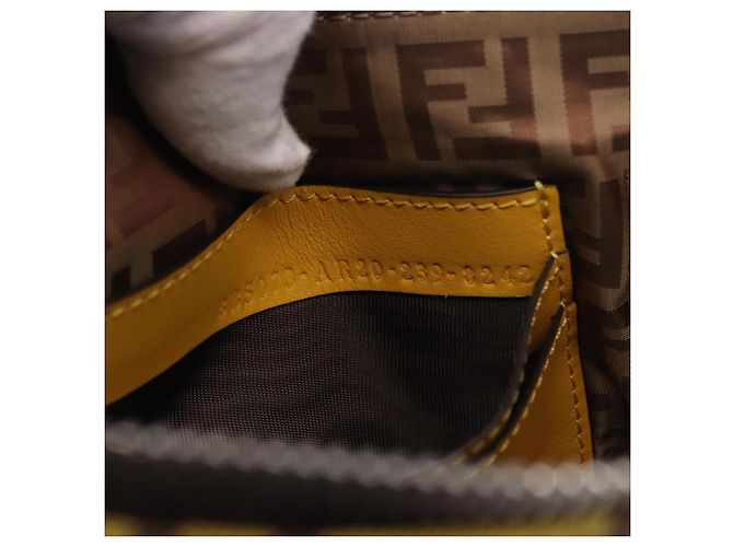 FENDI Zucca Canvas FRAGMENT Pouch Accessori Marrone Argento 8BS073 Auth 191705SAM - vista 21