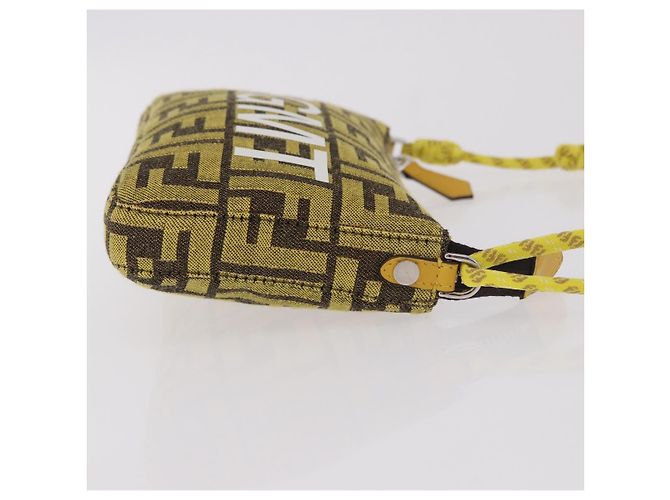 FENDI Zucca Canvas FRAGMENT Pouch Accessori Marrone Argento 8BS073 Auth 191705SAM - vista 4