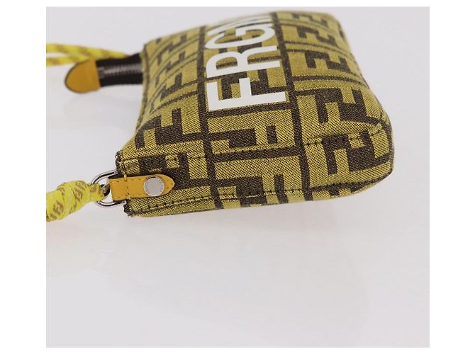 FENDI Zucca Canvas FRAGMENT Pouch Accessori Marrone Argento 8BS073 Auth 191705SAM - vista 5