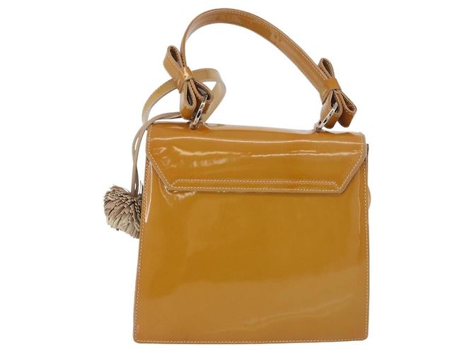 Salvatore Ferragamo Gancini in pelle lucida Beige - vista 2