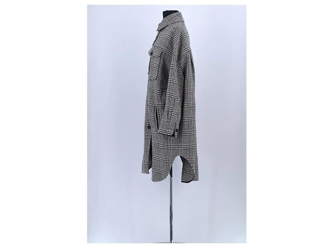 Isabel Marant Etoile Abrigo de lana antracita Gris antracita - vista 3