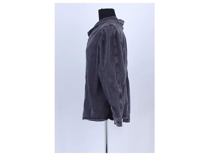 Isabel Marant Anthrazitfarbene Baumwolljacke Anthrazitgrau - Ansicht 3