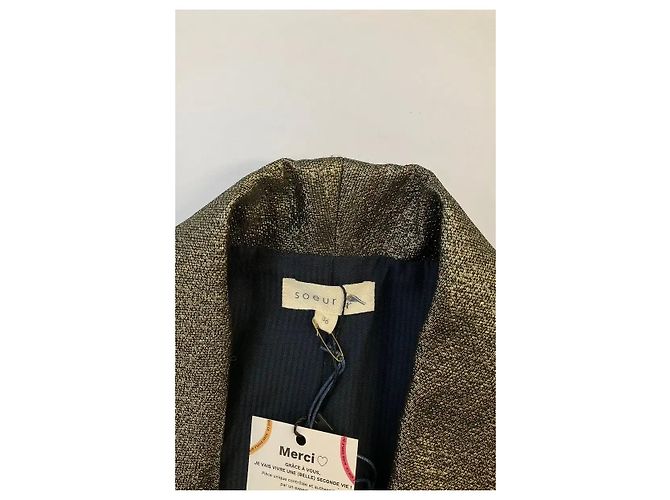 Blazer Soeur de algodón dorado - vista 5