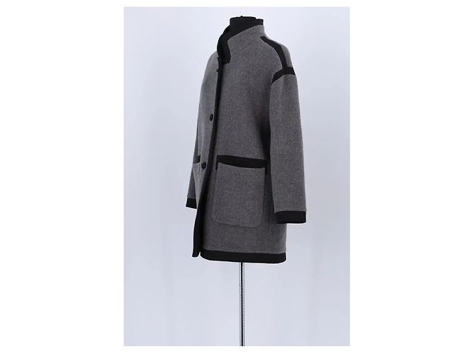 Claudie Pierlot Abrigo de lana antracita Gris antracita - vista 2