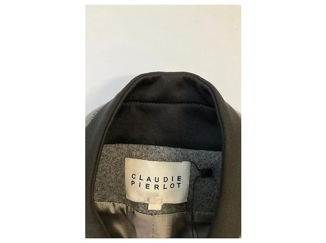 Claudie Pierlot Abrigo de lana antracita Gris antracita - vista 5