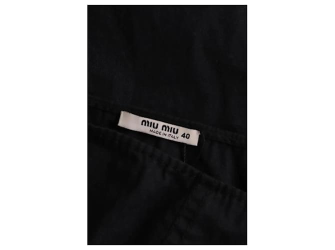 Falda Miu Miu de algodón negra Negro - vista 5