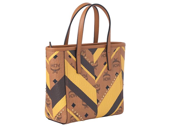 Autre Marque Borsa con manico in pelle MCM Marrone - vista 3