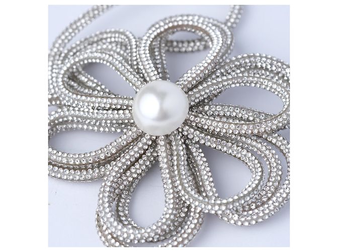 Autre Marque Collection Privée Rosantica Bag Charm Floral de Cristal Prateado Prata - vista 3