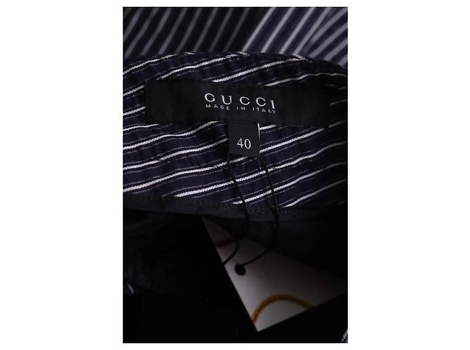 Gucci Pantalones rectos azules - vista 5
