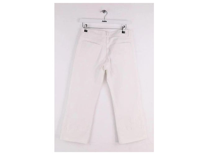 Céline Jeans dritti bianchi Bianco - vista 3