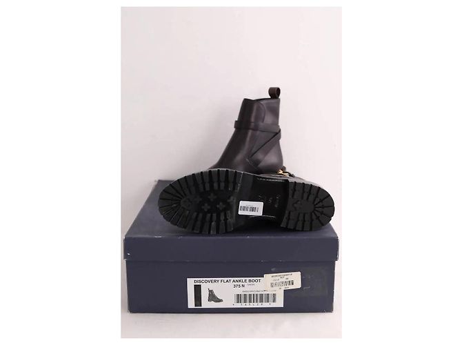 Stivaletti Louis Vuitton Discovery Flat in pelle nera Nero - vista 6