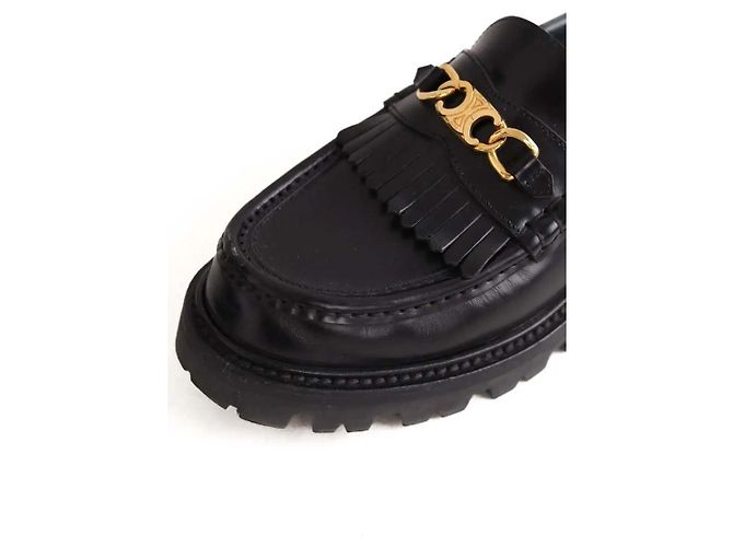 Mocassini Céline in pelle nera Nero - vista 4