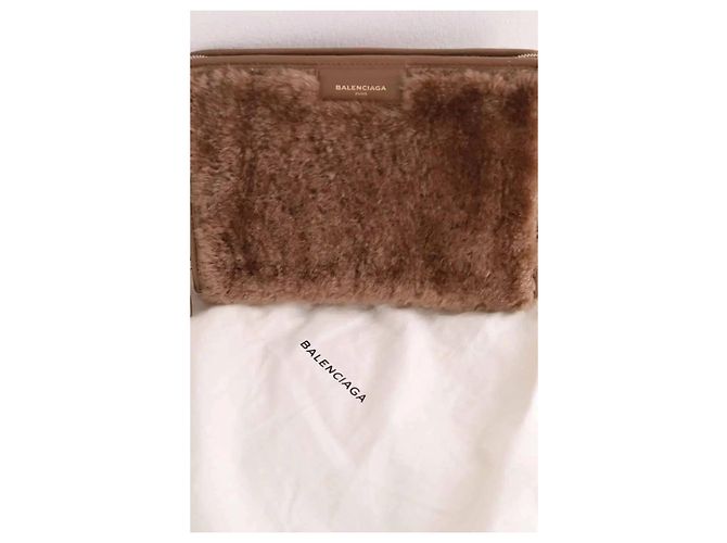 Balenciaga Pochette camel Cammello - vista 7