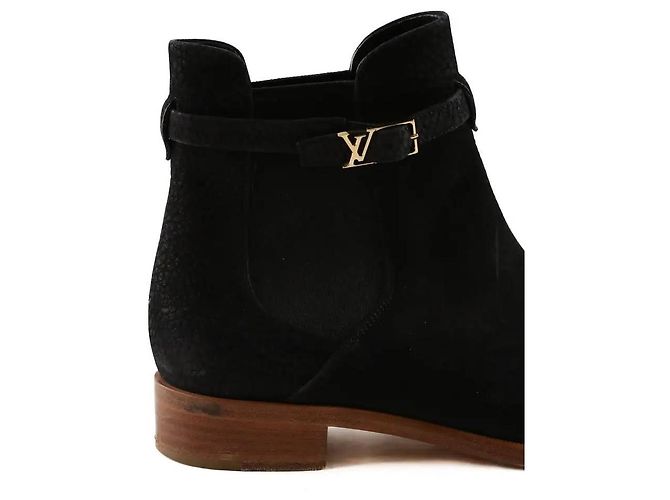 Louis Vuitton Botas negras con hebillas Negro - vista 2