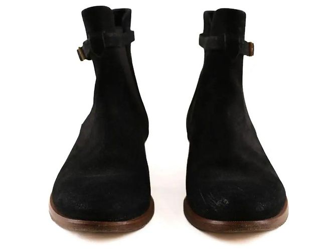 Louis Vuitton Botas negras con hebillas Negro - vista 4