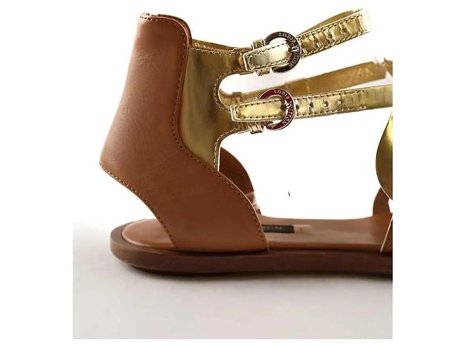 Louis Vuitton Sandali dorati D'oro - vista 2