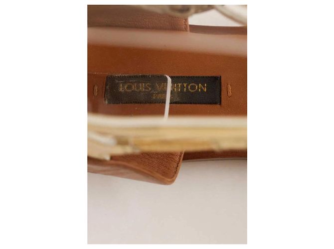 Louis Vuitton Sandali dorati D'oro - vista 5