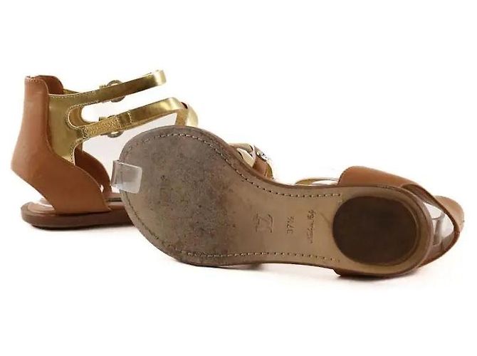 Louis Vuitton Sandali dorati D'oro - vista 6