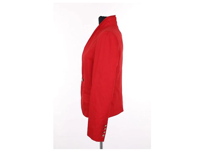 Blazer rojo de algodón Gucci Roja - vista 3
