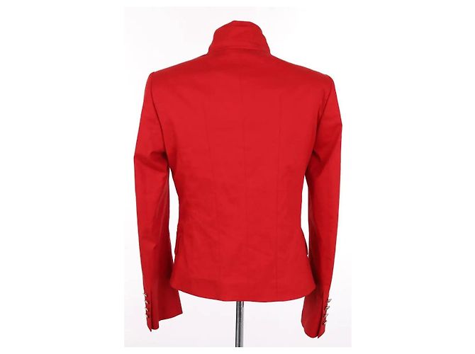 Blazer rojo de algodón Gucci Roja - vista 4