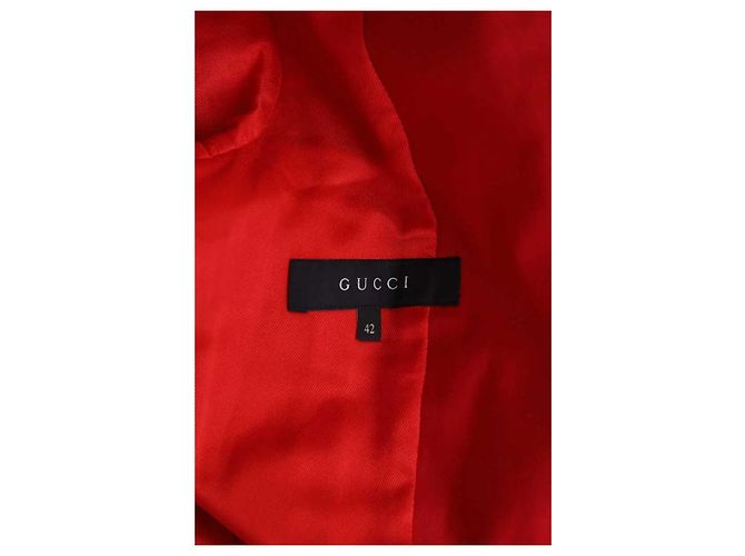Blazer rojo de algodón Gucci Roja - vista 5