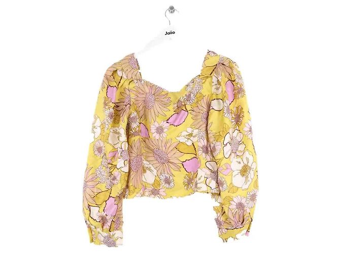 Blusa de seda amarilla Sandro Amarillo - vista 3