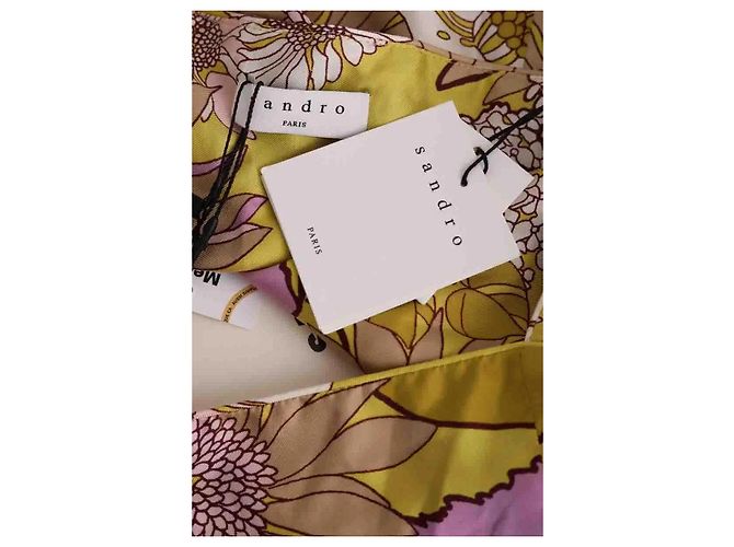Blusa de seda amarilla Sandro Amarillo - vista 4