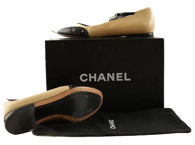 Bailarinas Chanel de piel beige - vista 6