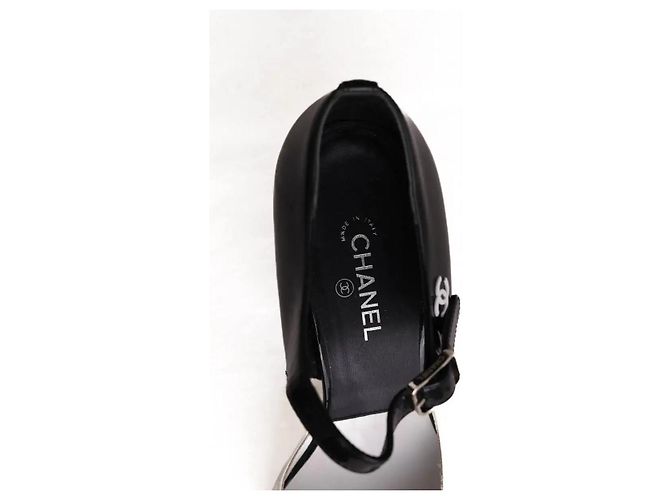 Décolleté Chanel in pelle nera taglia 35.5 Nero - vista 6