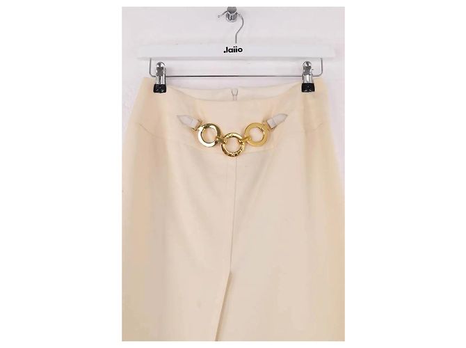 Falda de lana beige Céline - vista 2
