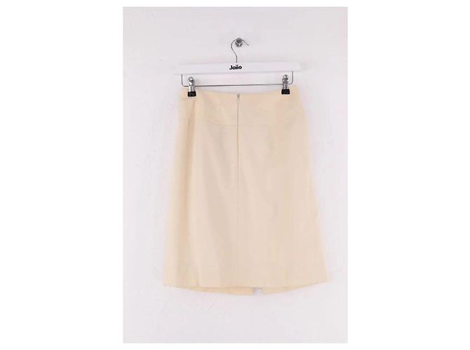 Falda de lana beige Céline - vista 3