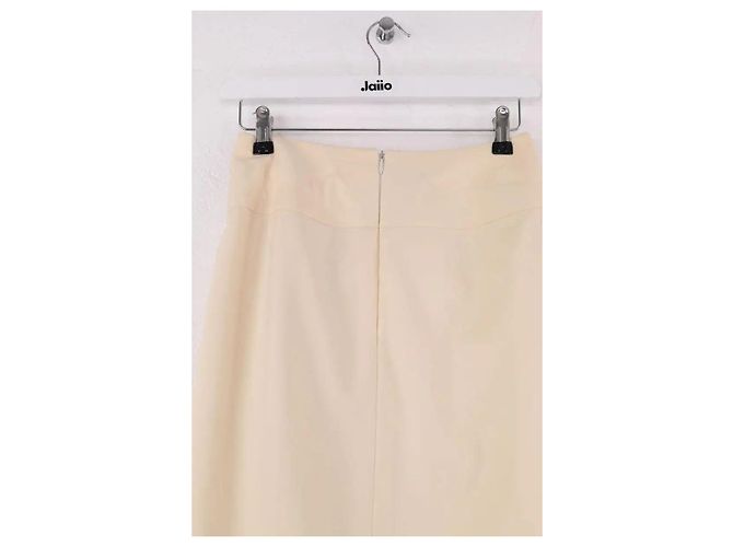 Falda de lana beige Céline - vista 4