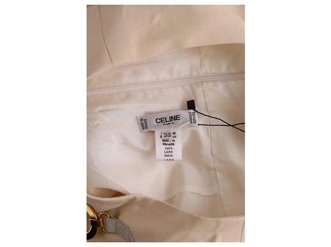 Falda de lana beige Céline - vista 5