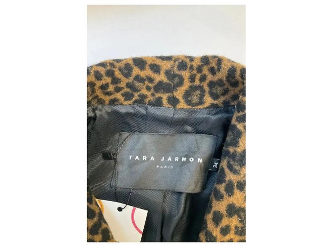 Tara Jarmon Abrigo de lana marrón Castaño - vista 5