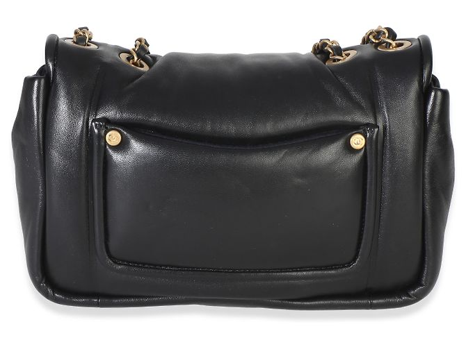 Timeless Borsa Chanel Black Lambskin Medium Simply Flap Nero - vista 2