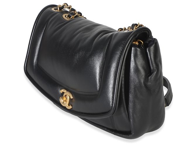 Timeless Borsa Chanel Black Lambskin Medium Simply Flap Nero - vista 3