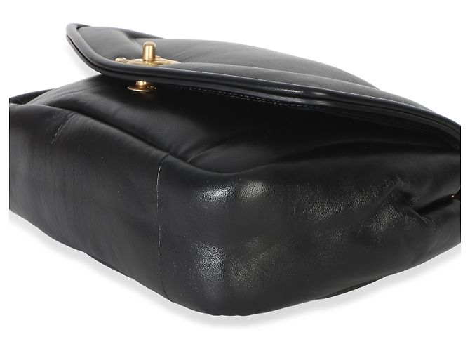 Timeless Borsa Chanel Black Lambskin Medium Simply Flap Nero - vista 7