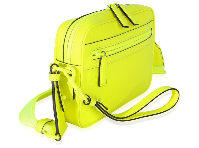 Borsa a tracolla Gucci Fluorescent Yellow Rubber Effect Monogram GG Giallo - vista 4