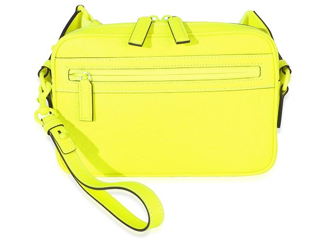 Borsa a tracolla Gucci Fluorescent Yellow Rubber Effect Monogram GG Giallo - vista 8