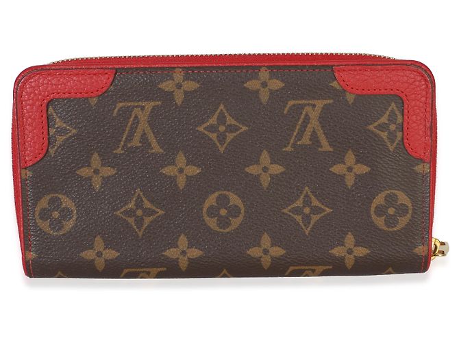 Carteira Retiro Zippy em Canvas Monogram Cherry da Louis Vuitton Marrom Vermelho - vista 2