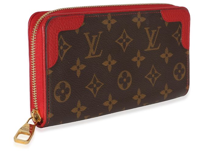Carteira Retiro Zippy em Canvas Monogram Cherry da Louis Vuitton Marrom Vermelho - vista 4