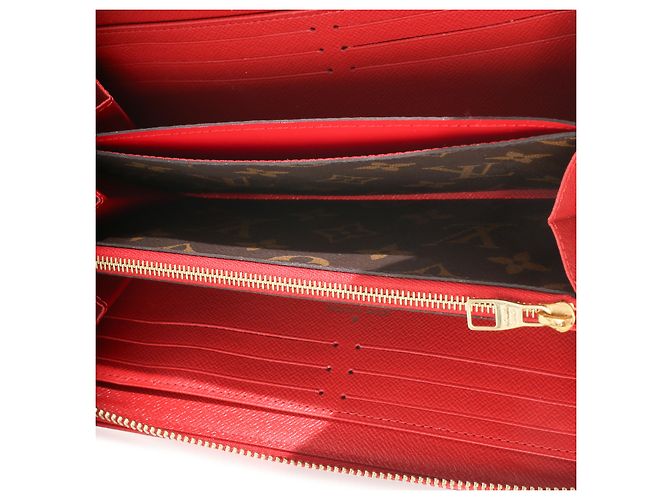 Carteira Retiro Zippy em Canvas Monogram Cherry da Louis Vuitton Marrom Vermelho - vista 5