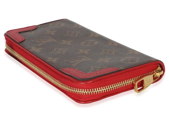 Carteira Retiro Zippy em Canvas Monogram Cherry da Louis Vuitton Marrom Vermelho - vista 6