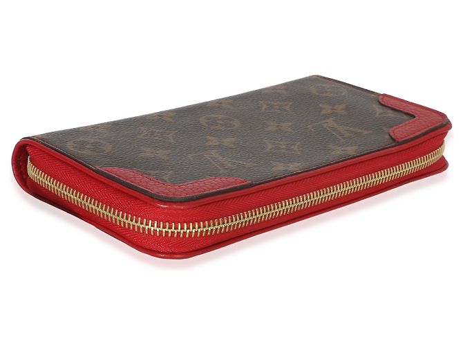 Carteira Retiro Zippy em Canvas Monogram Cherry da Louis Vuitton Marrom Vermelho - vista 7