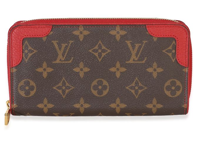 Carteira Retiro Zippy em Canvas Monogram Cherry da Louis Vuitton Marrom Vermelho - vista 8