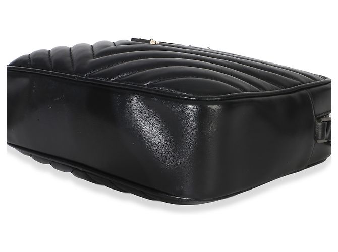 Borsa Camera Lou in pelle di vitello matelassé nera Saint Laurent Nero - vista 6