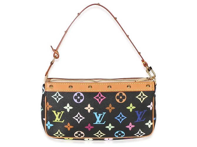 Louis Vuitton Black Monogram Multicolore Canvas Pochette Accessoires Multiple colors - view 2