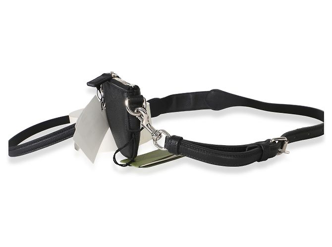 Pochette Mini B in pelle di vitello martellata nera Gucci Nero - vista 3