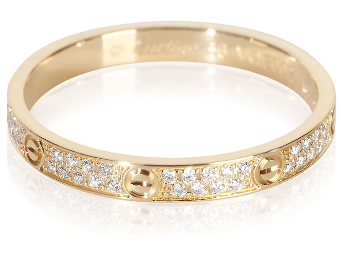 Anello Cartier Love Mini Model in Oro Giallo e Diamanti - vista 5